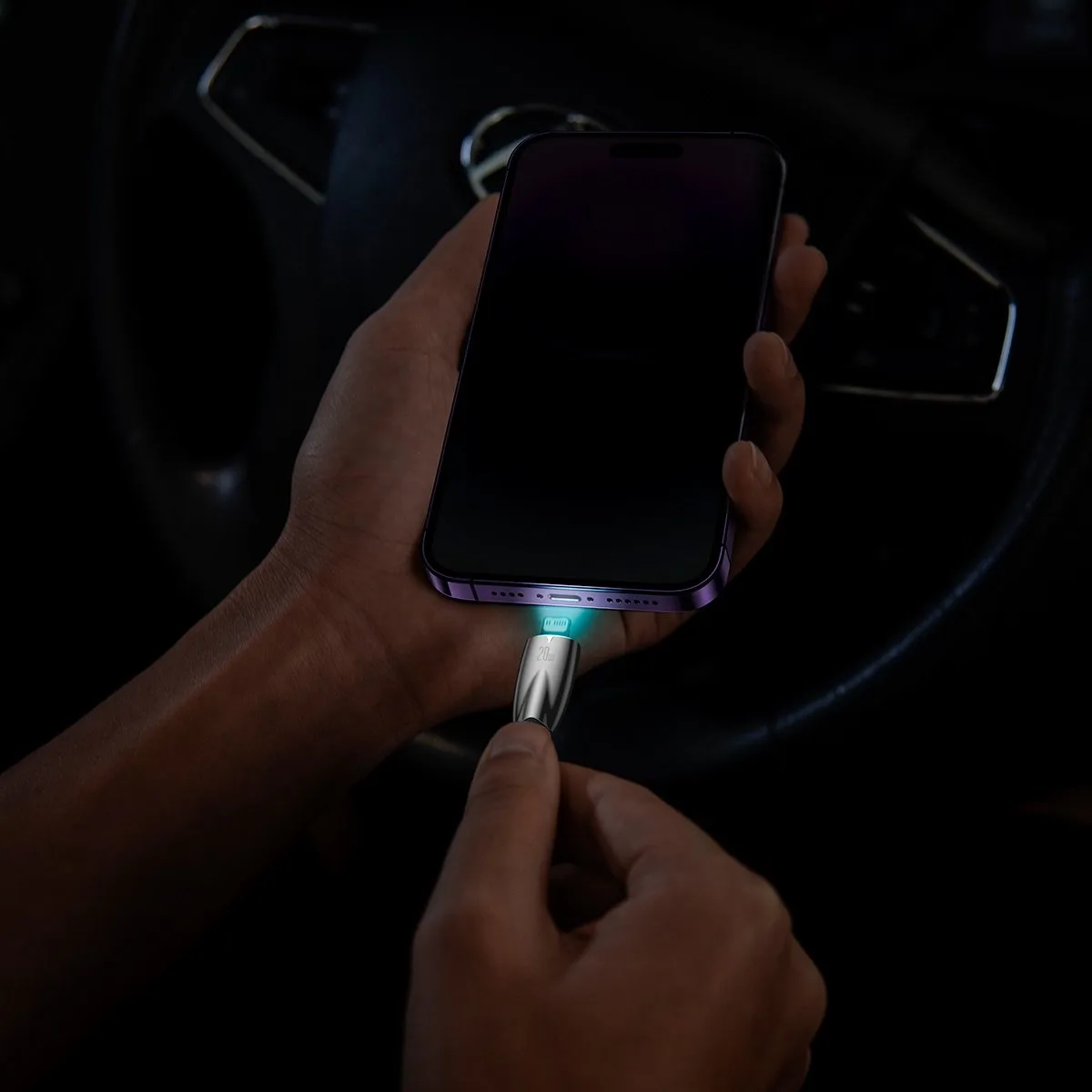 iPhone USB-C – Lightning gyors töltőkábel 480 Mb/s PD 20 W 2 m fekete 9