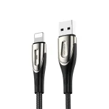 Sharp Series 1,2 m langes schwarzes USB-A-zu-Lightning-Schnellladekabel für iPhone