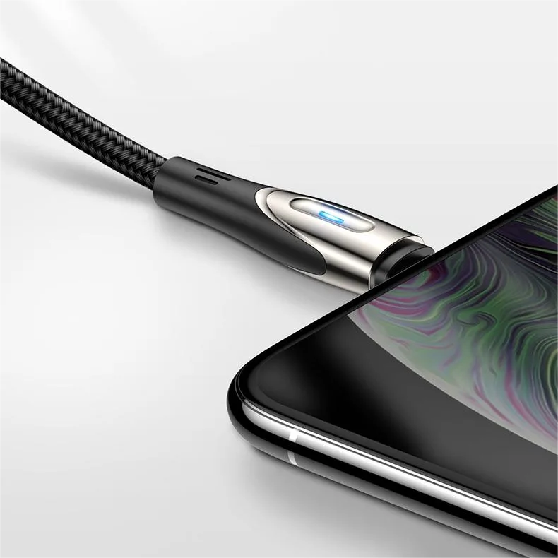 Cablu de încărcare rapidă Sharp Series de 1,2 m, negru, USB-A la Lightning, pentru iPhone 4