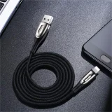 Sharp Series 1,2 m langes schwarzes USB-A-zu-Lightning-Schnellladekabel für iPhone 8