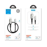 Sharp Series 1,2 m langes schwarzes USB-A-zu-Lightning-Schnellladekabel für iPhone 9