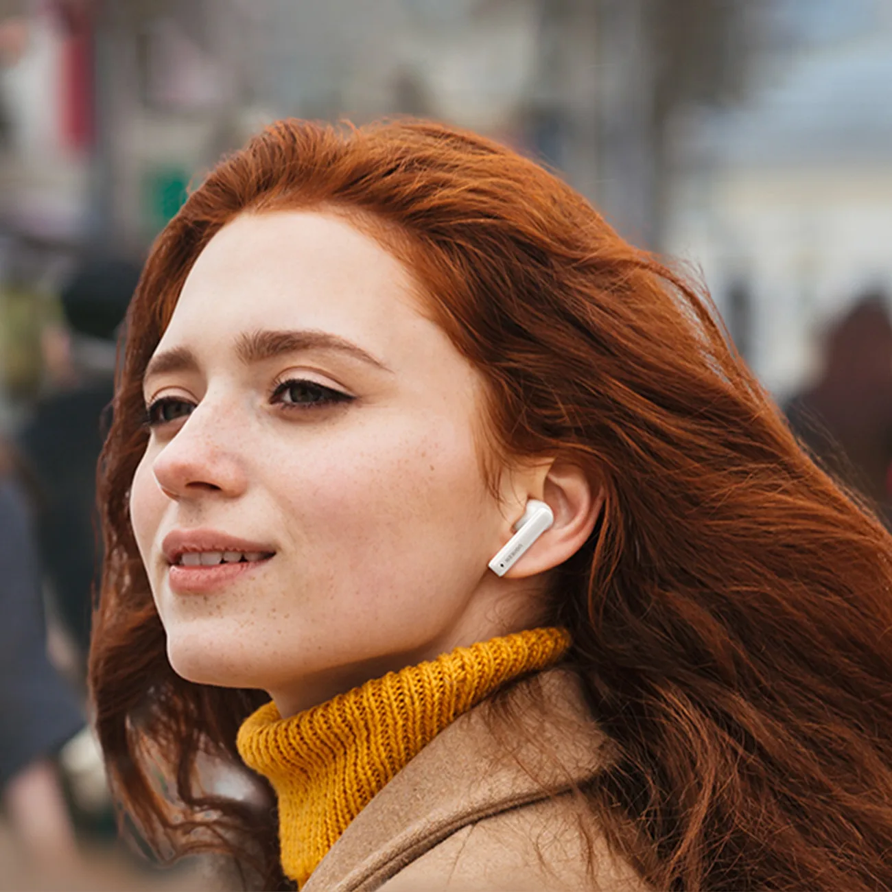 HiTune T3 WS106 TWS ANC Wireless Bluetooth Headphones, White 4