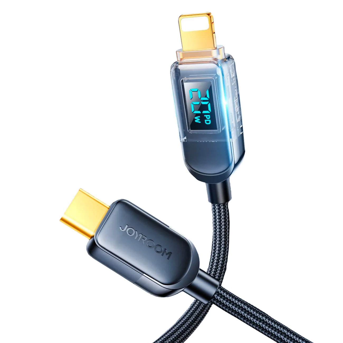 Kabel przewód do iPhone USB-C - Lightning z wyświetlaczem 20W 1.2 m czarny Kabel przewód do iPhone USB-C - Lightning z wyświetlaczem 20W 1.2 m czarny