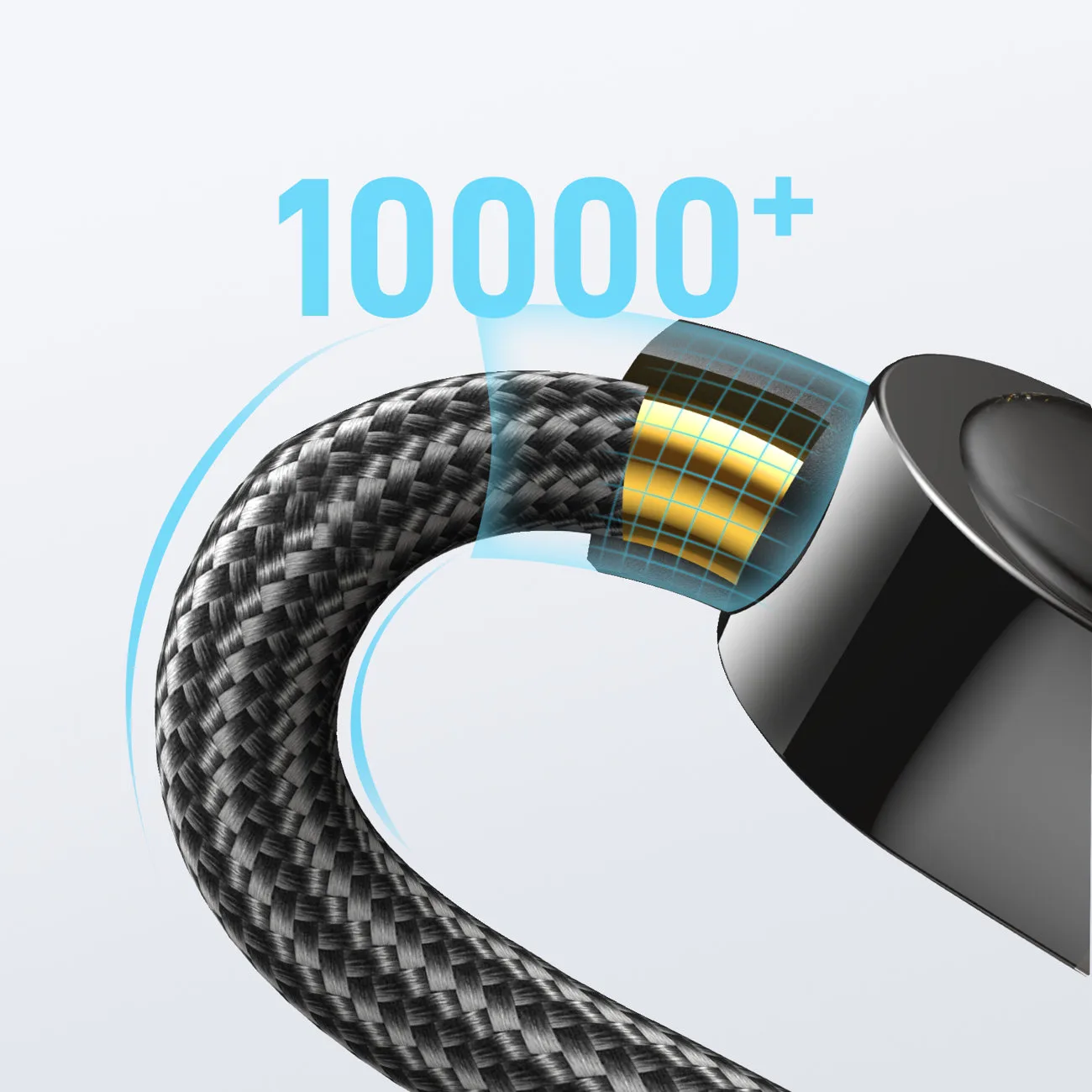 Kabel przewód do iPhone USB-C - Lightning z wyświetlaczem 20W 1.2 m czarny 6