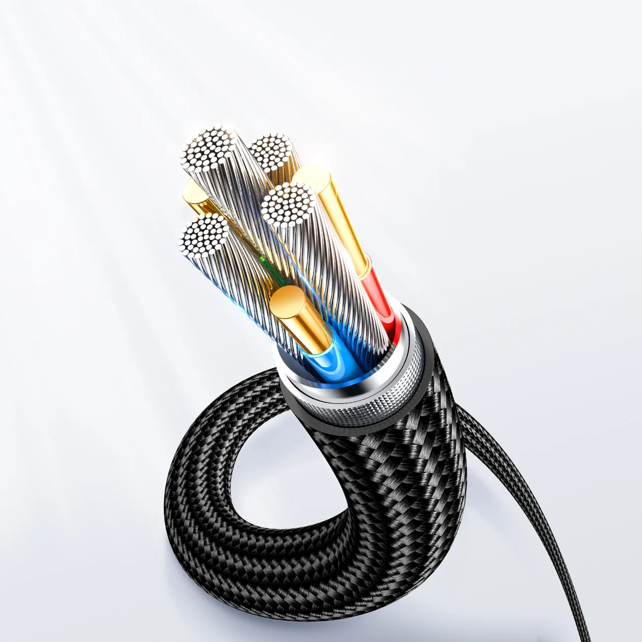 Kabel przewód do iPhone USB-C - Lightning z wyświetlaczem 20W 1.2 m czarny 7