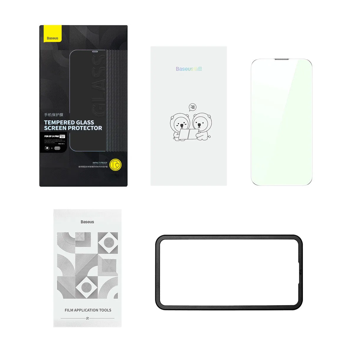 Edzett üveg iPhone 14 Pro-hoz, teljes képernyős, 0,3 mm, kékfény-szűrő 8