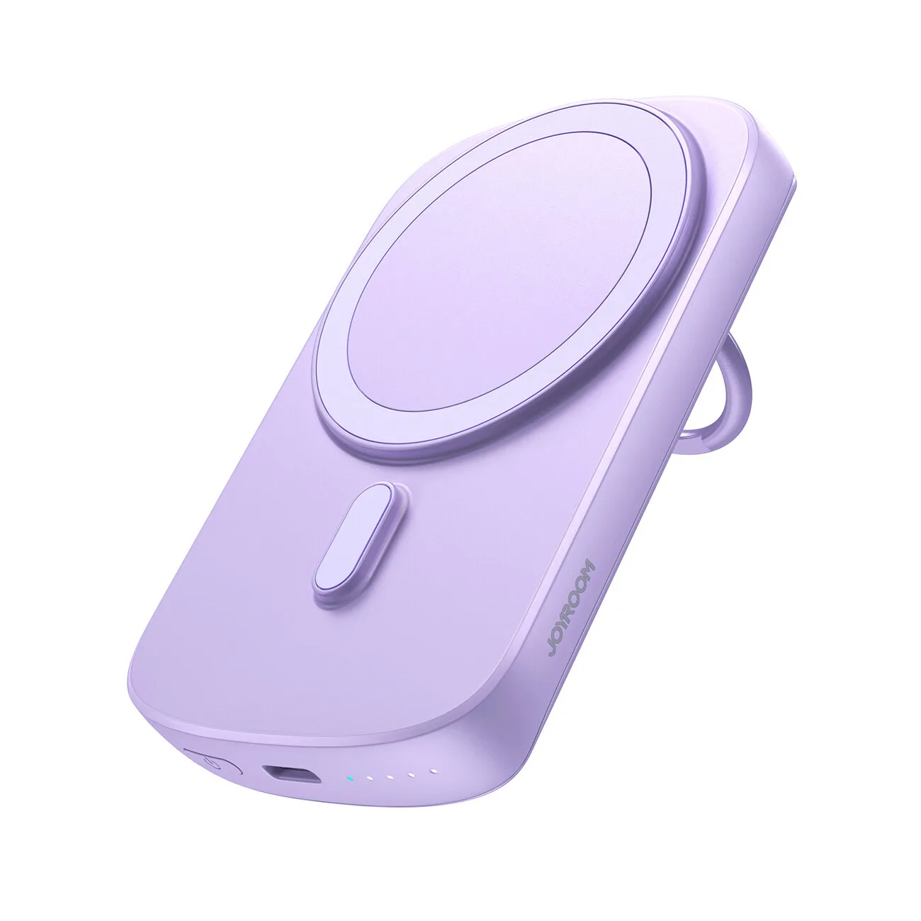 6000 mAh-s vezeték nélküli power bank 20 W-os MagSafe induktív töltővel, lila
