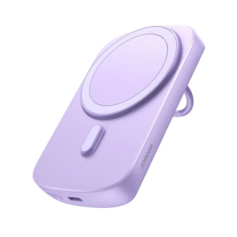 6000 mAh-s vezeték nélküli power bank 20 W-os MagSafe induktív töltővel, lila
