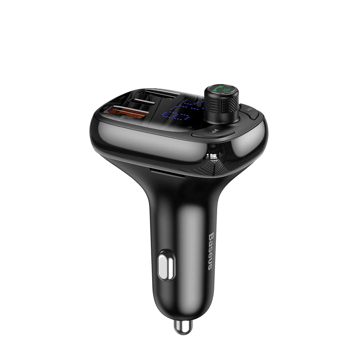 2-u-1 Bluetooth predajnik + punjač za automobil S-13 Overseas Edition, crni 2