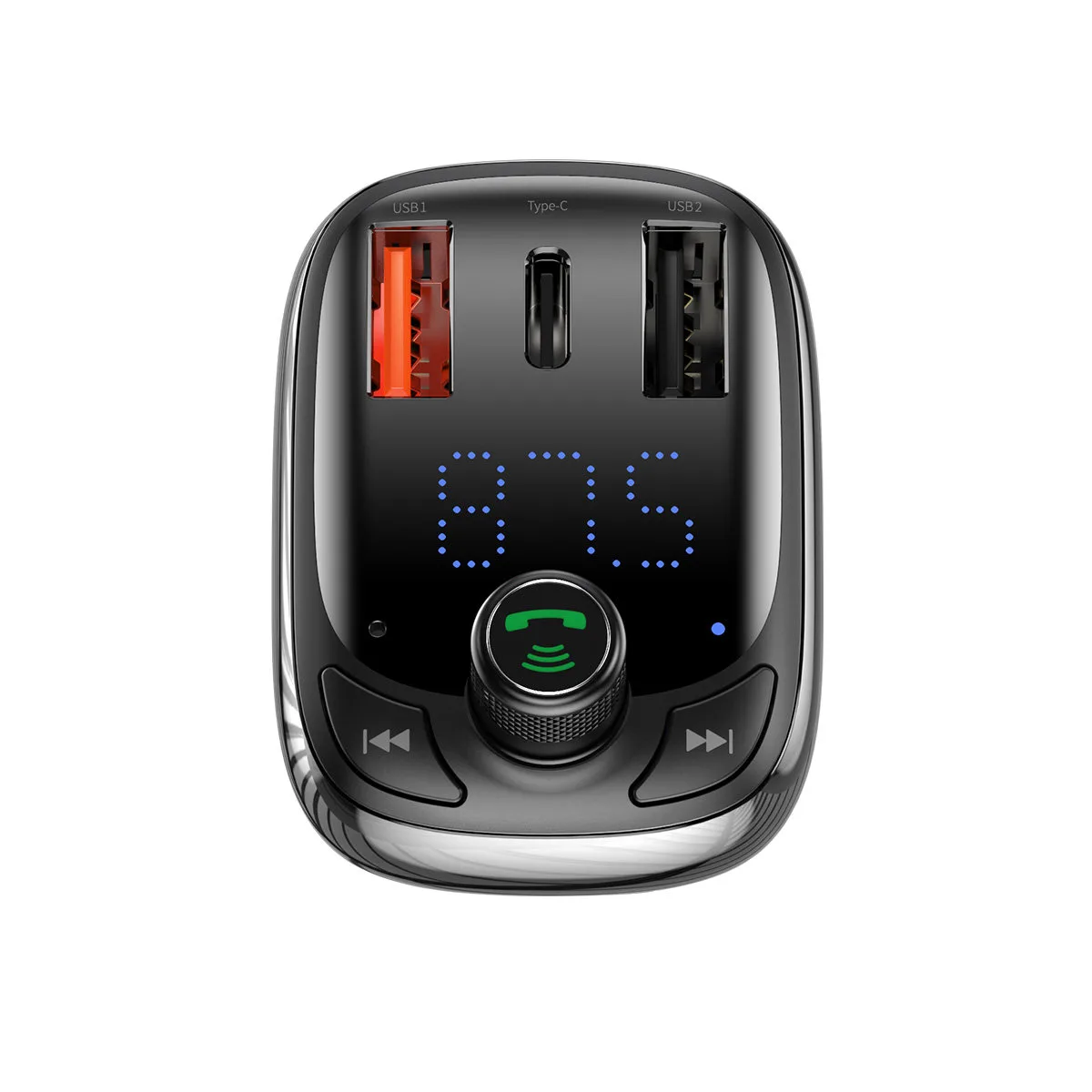 2-u-1 Bluetooth predajnik + punjač za automobil S-13 Overseas Edition, crni 5