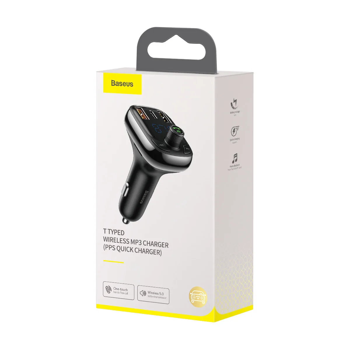 2-u-1 Bluetooth predajnik + punjač za automobil S-13 Overseas Edition, crni 6