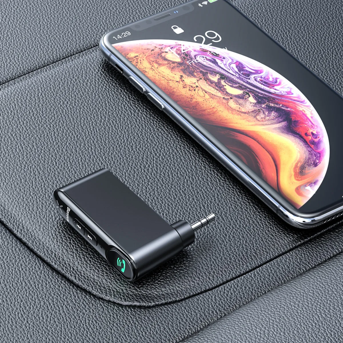 Bluetooth-Autosender mit 3,5-mm-AUX-Miniklinke, Overseas Edition, Schwarz 6