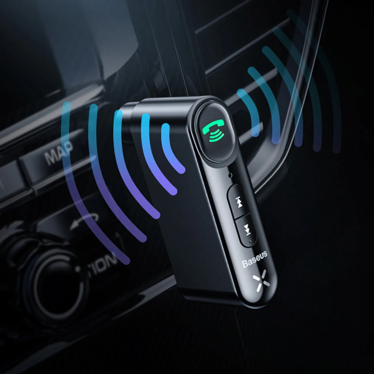 Bluetooth-Autosender mit 3,5-mm-AUX-Miniklinke, Overseas Edition, Schwarz 9