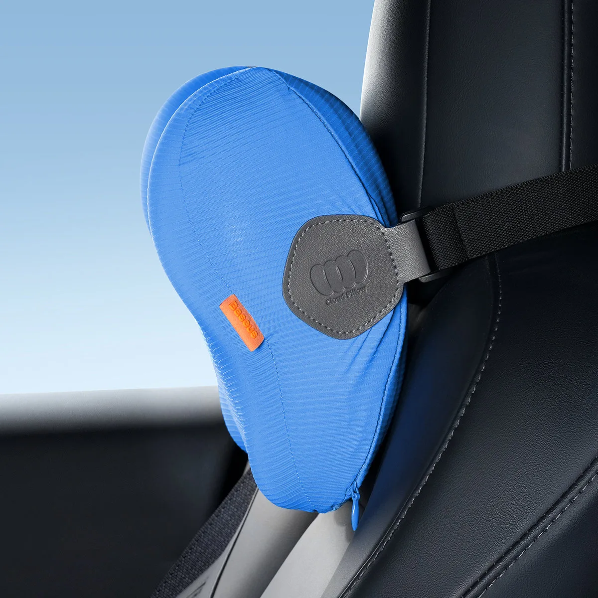ComfortRide Memory-Schaum-Autokopfstützenkissen, blau 11