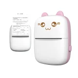 Mini Cat thermal label printer, print from phone via Bluetooth, Fun Print, pink