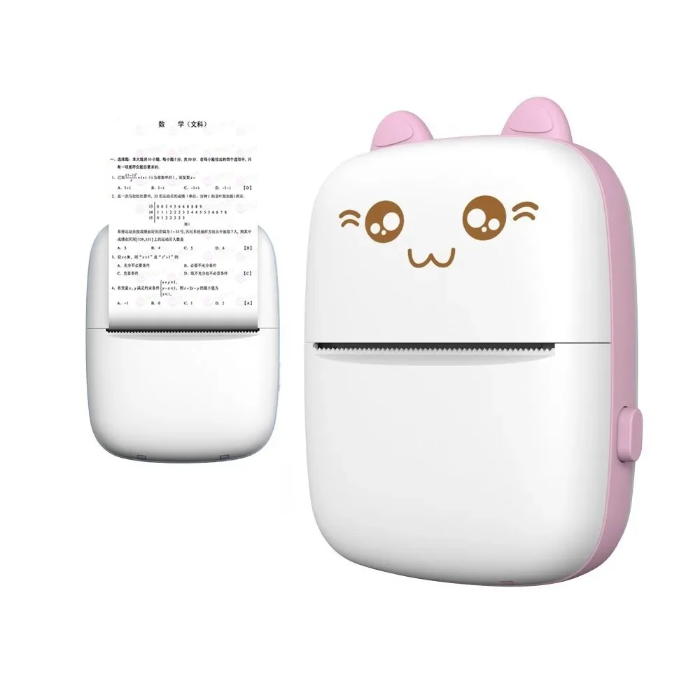 Mini Cat thermal label printer, print from phone via Bluetooth, Fun Print, pink Mini Cat thermal label printer, print from phone via Bluetooth, Fun Print, pink