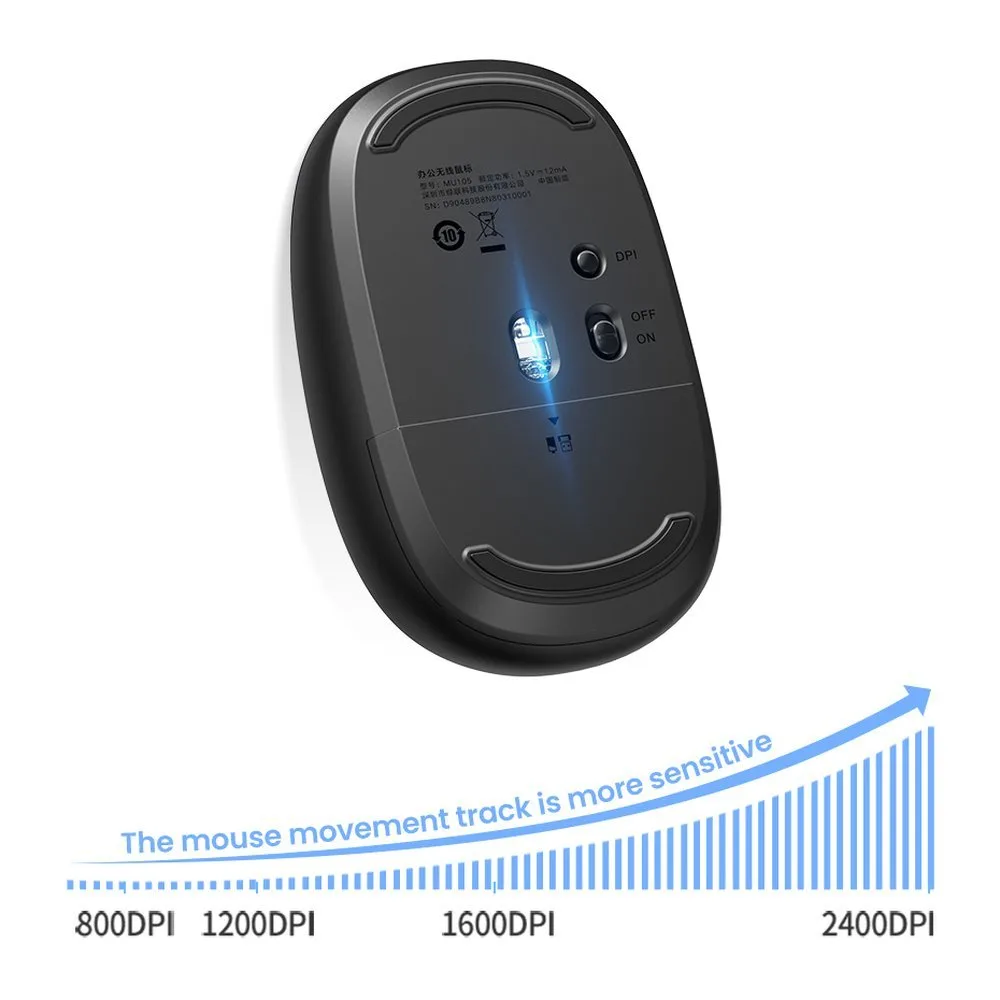 Mouse wireless USB de 2,4 GHz, albastru închis 10