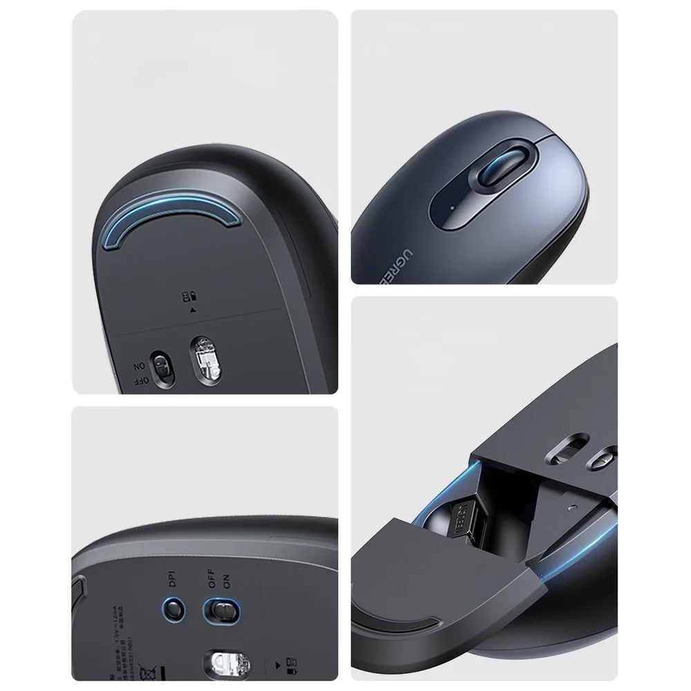 Mouse wireless USB de 2,4 GHz, albastru închis 9