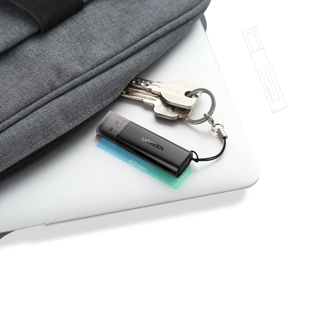 Čítačka pamäťových kariet USB 3.0 SD/TF pre počítač, čierna 3
