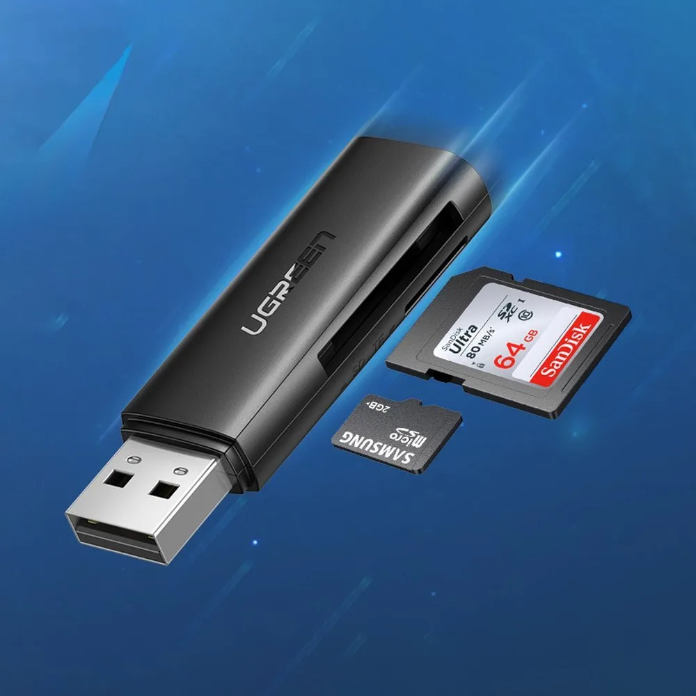 Čítačka pamäťových kariet USB 3.0 SD/TF pre počítač, čierna 4