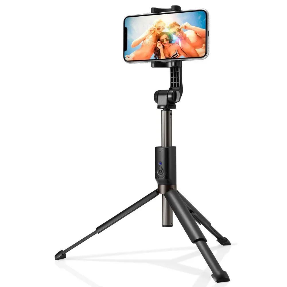 2w1 Kijek teleskopowy Selfie Stick z pilotem i ze statywem stojakiem do telefonu czarny 2w1 Kijek teleskopowy Selfie Stick z pilotem i ze statywem stojakiem do telefonu czarny
