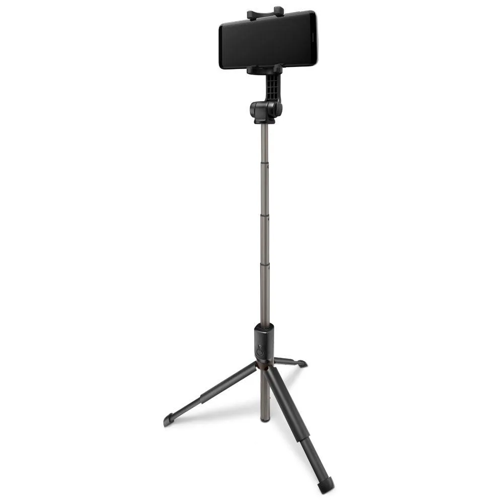 2w1 Kijek teleskopowy Selfie Stick z pilotem i ze statywem stojakiem do telefonu czarny 3