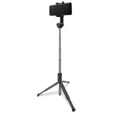 2w1 Kijek teleskopowy Selfie Stick z pilotem i ze statywem stojakiem do telefonu czarny 3