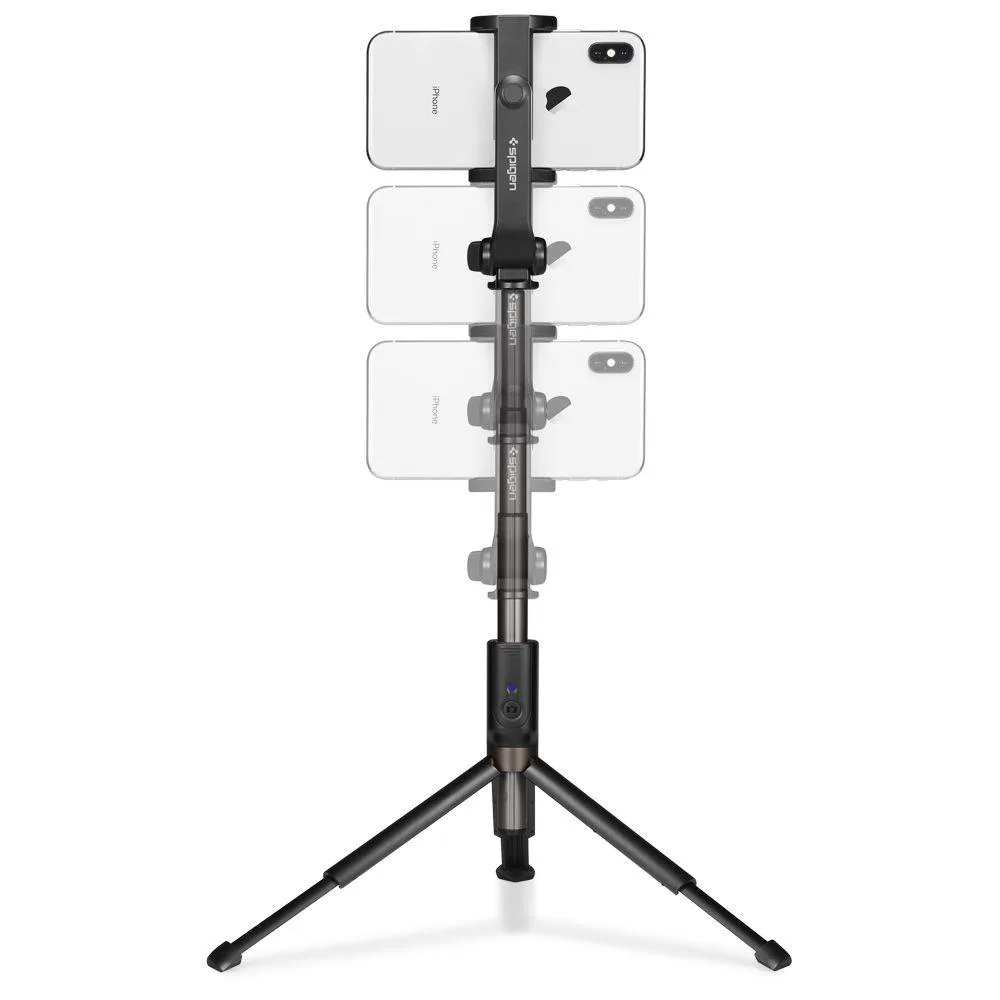 2w1 Kijek teleskopowy Selfie Stick z pilotem i ze statywem stojakiem do telefonu czarny 5