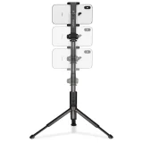 2w1 Kijek teleskopowy Selfie Stick z pilotem i ze statywem stojakiem do telefonu czarny 5