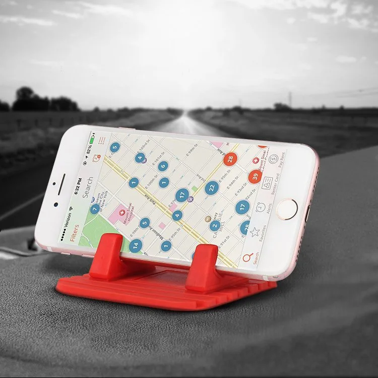 Suport universal pentru mașină, suport pentru telefon din silicon, negru 5