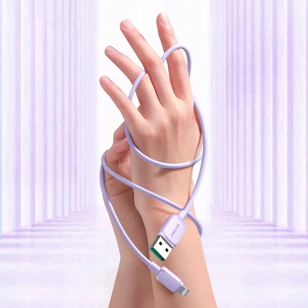 Kabel przewód do iPhone USB-A - Lightning 2.4A 1.2m fioletowy 10