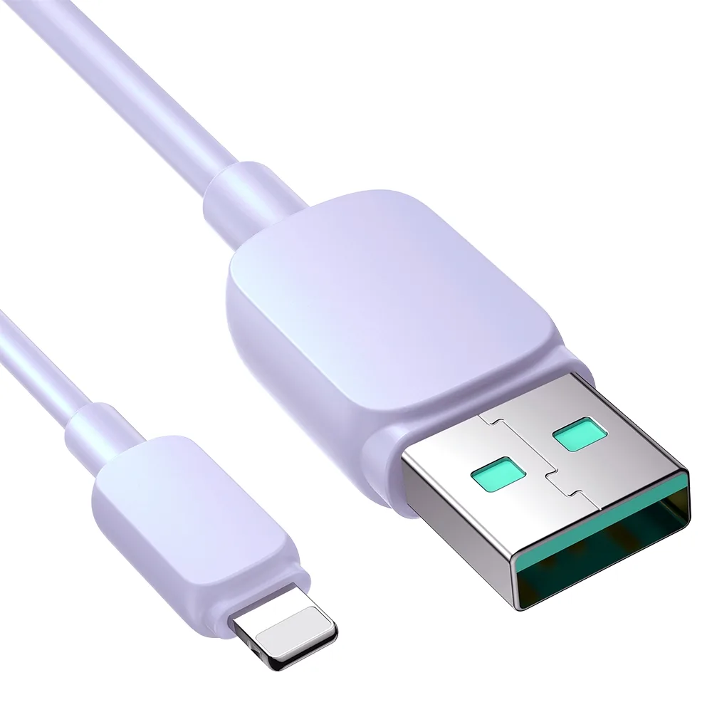 Kabel przewód do iPhone USB-A - Lightning 2.4A 1.2m fioletowy 2