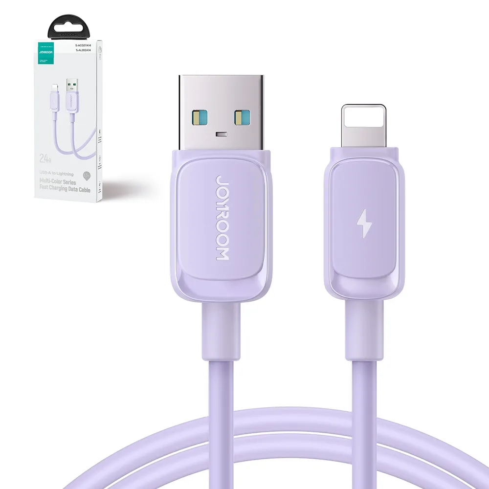 Kabel przewód do iPhone USB-A - Lightning 2.4A 1.2m fioletowy 3