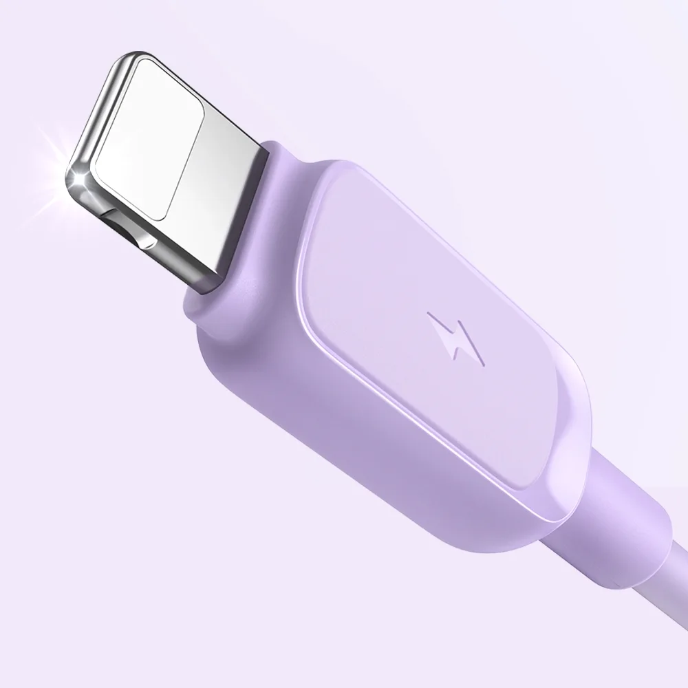 Kabel przewód do iPhone USB-A - Lightning 2.4A 1.2m fioletowy 8