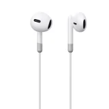 Wired in-ear headphones with 3.5mm mini jack and remote control, white