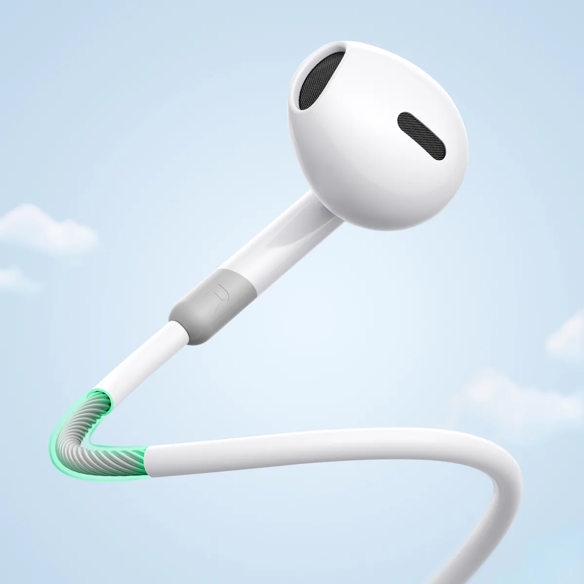 Wired in-ear headphones with 3.5mm mini jack and remote control, white 11