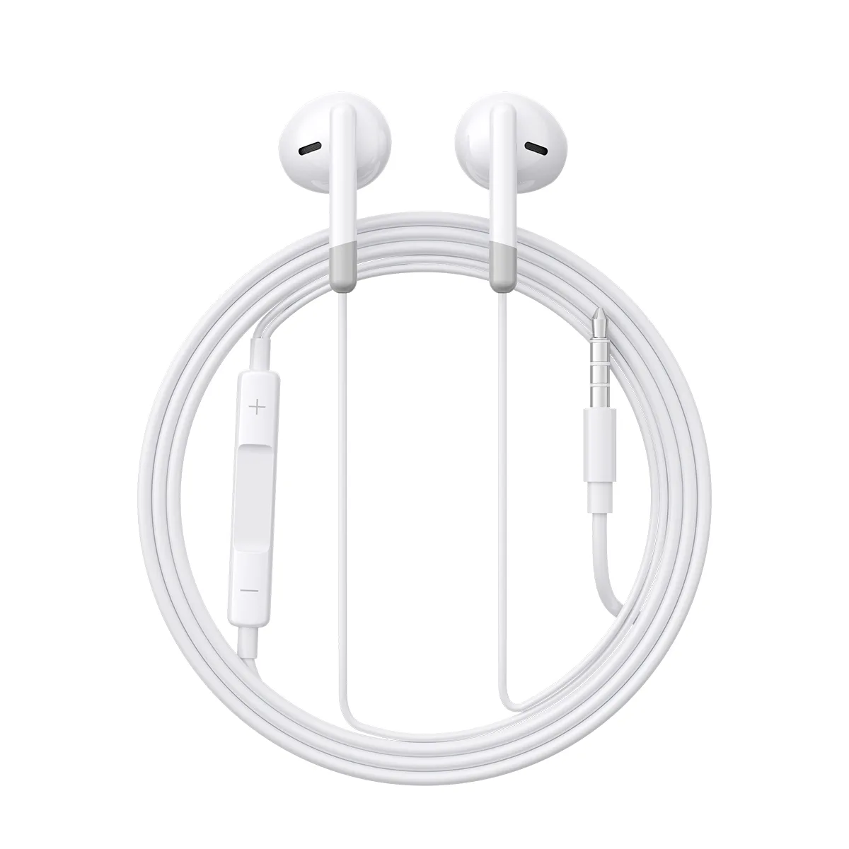 Wired in-ear headphones with 3.5mm mini jack and remote control, white 2
