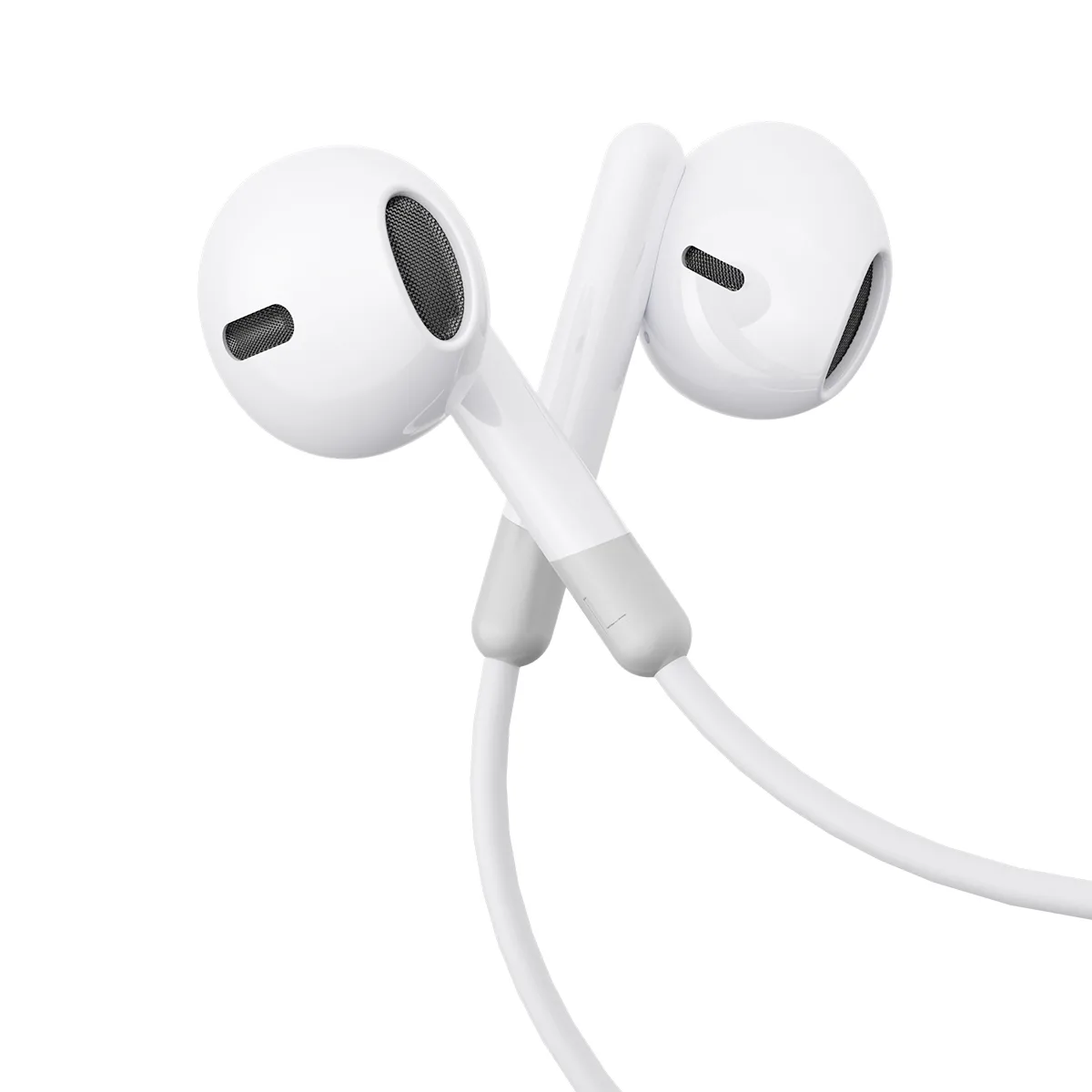 Wired in-ear headphones with 3.5mm mini jack and remote control, white 3