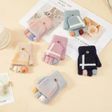 Bijele zimske rukavice za djecu i žene 2