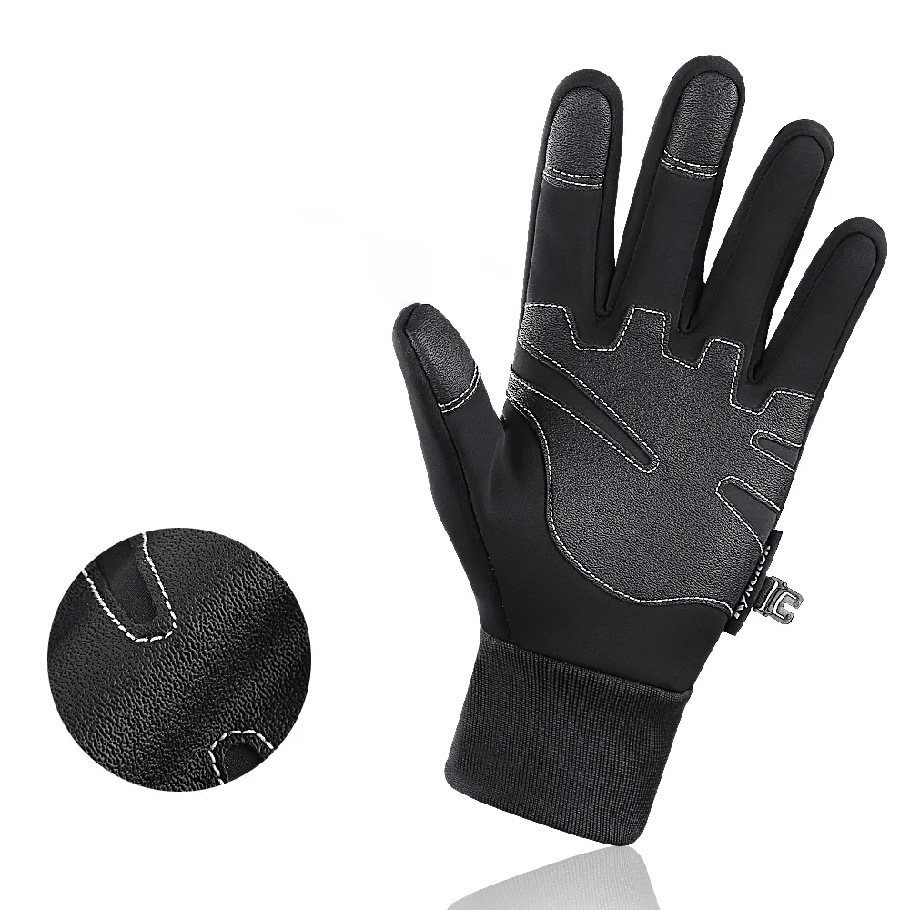 Touchscreen sports gloves for phones, insulated, non-slip, size S, black 4