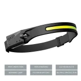 LED prednja svjetiljka s senzorom pokreta, IPX4, USB-C, 1200 mAh, crna 11