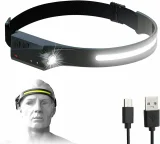 LED prednja svjetiljka s senzorom pokreta, IPX4, USB-C, 1200 mAh, crna 3