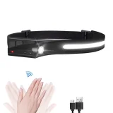 LED prednja svjetiljka s senzorom pokreta, IPX4, USB-C, 1200 mAh, crna 7
