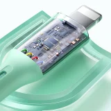 iPhone kábel, többszínű sorozat, USB-A – Lightning, 3 A, 1 m, zöld 9