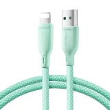 iPhone kábel, többszínű sorozat, USB-A – Lightning, 3 A, 1 m, zöld