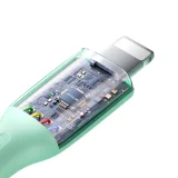 iPhone kábel, többszínű sorozat, USB-A – Lightning, 3 A, 1 m, zöld 3