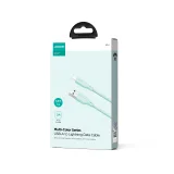 iPhone kábel, többszínű sorozat, USB-A – Lightning, 3 A, 1 m, zöld 4