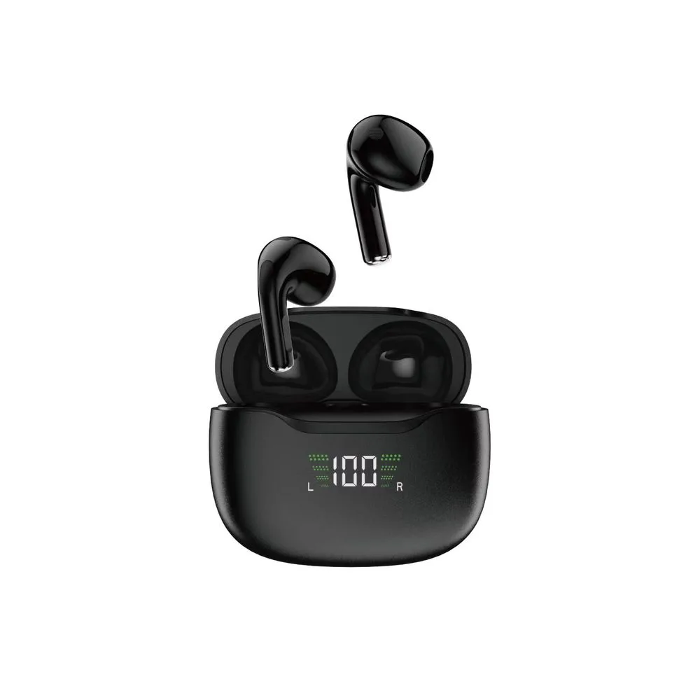 TWS U15N Bluetooth 5.1 vezeték nélküli fülhallgató LED-del, fekete