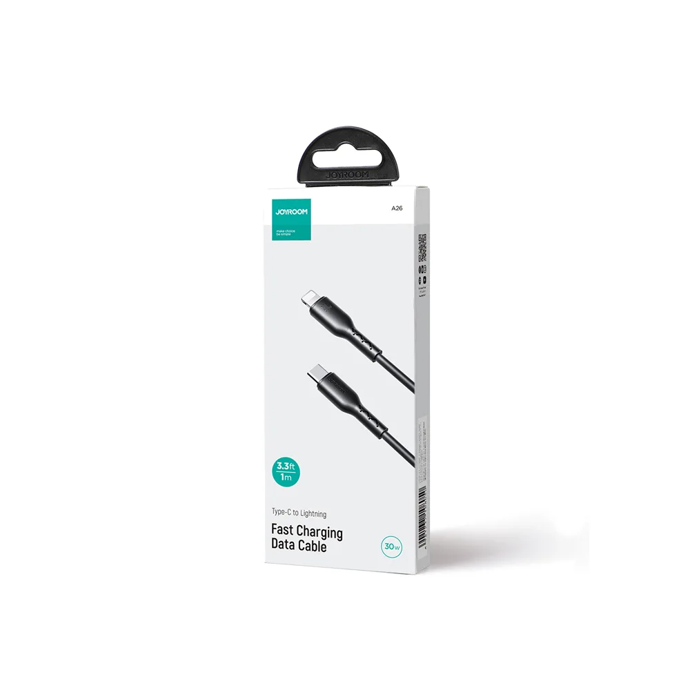 Kabel przewód do iPhone Flash-Charge Series USB-C - Lightning 30W 1m czarny 5