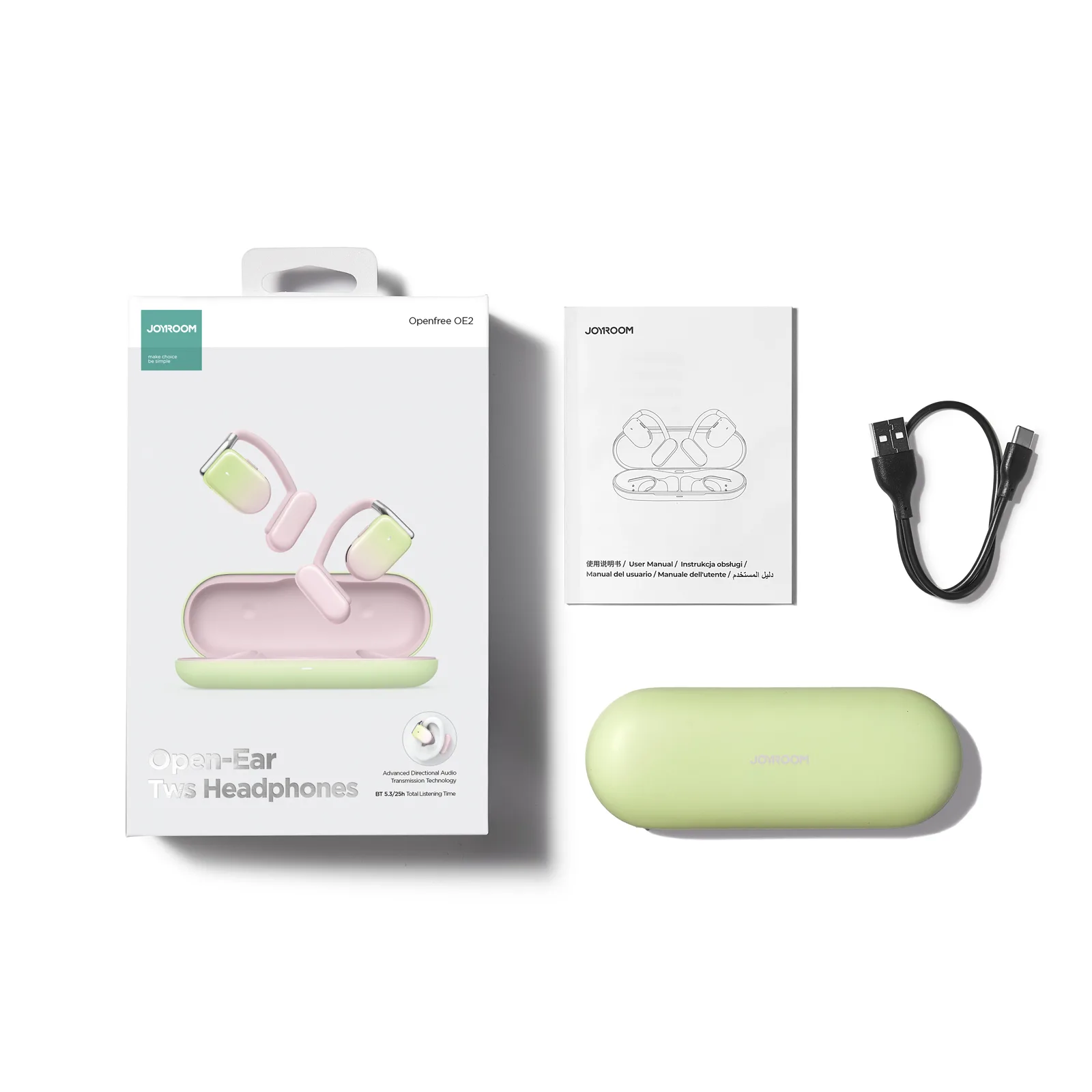 TWS Openfree JR-OE2 Wireless Headphones, Pink 8